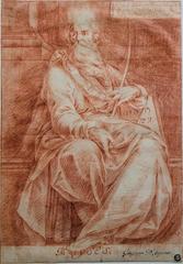 Drawing Giuseppe Cesari Il Cavalier D’arpino Entitled Moses