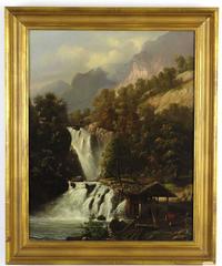 19th Century Landscape Oil Painting by Franz Adolf Christian Muller