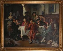 Large 19th Century Oil Painting by Franz Rottonara