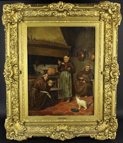Antique Oil Painting by French Artist Louis Hippolyte Mouchot