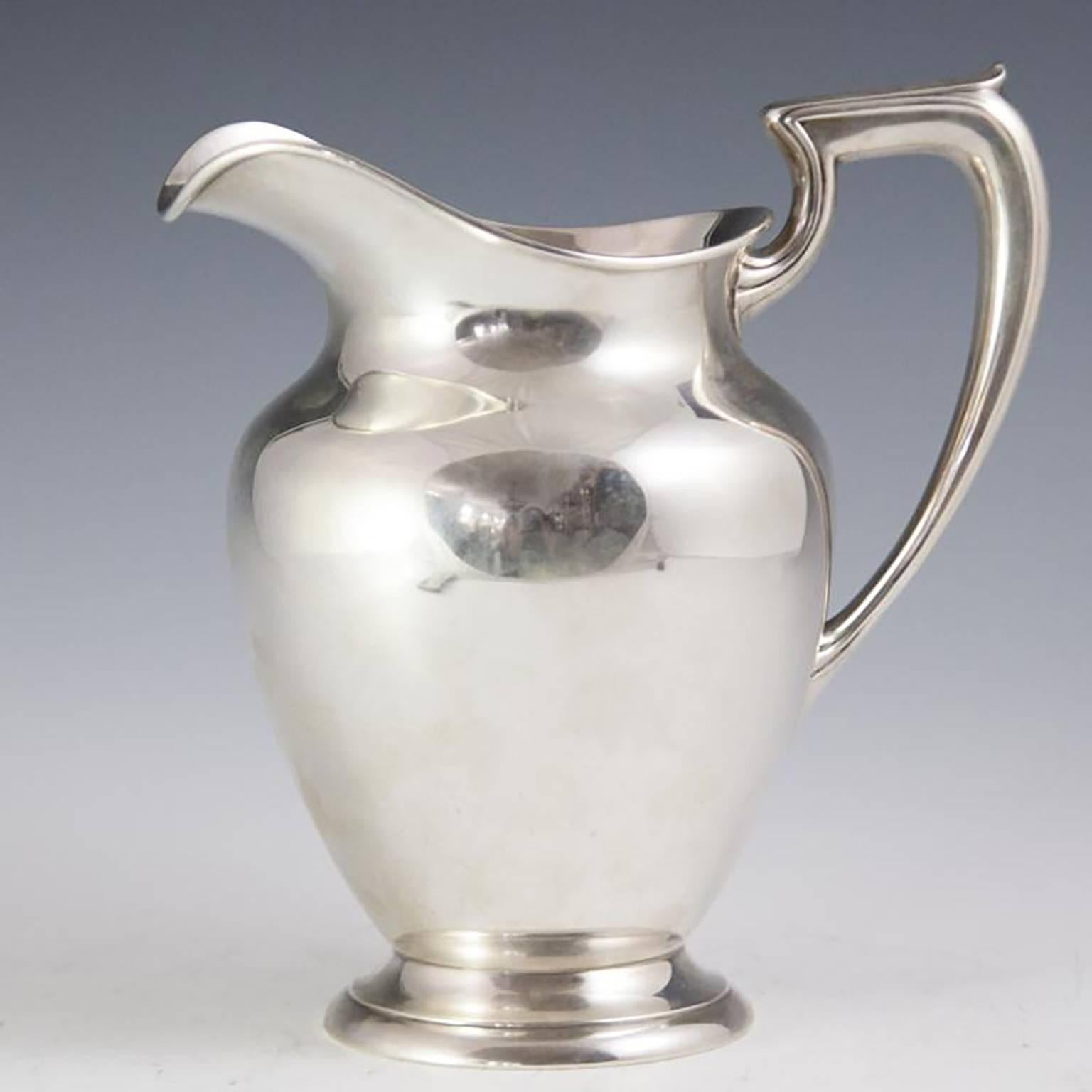 Wallace Sterling Silver Water Pitcher - Art by Unknown