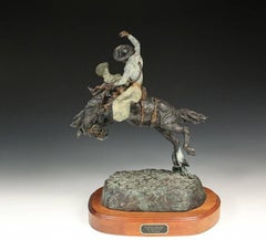 Vintage A Large Jay Contway Original Sculpture “Saddle Bronc”