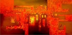 Exceptional Abstract Modern Original Oil Painting by Suarez