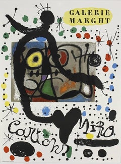 Original Joan Miro Galerie Maeght Lithographic Exhibition Poster