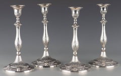 Remarkable Set of Four (4) George III Sterling Candlesticks