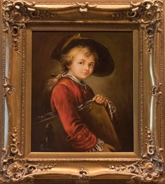 Portrait Oil After Nicolas Bernard Lepicie Entitled “The Young Draughtsman”