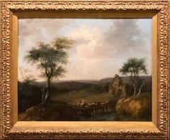 18th Century Landscape Oil Painting Entitled “Flight Into Egypt”