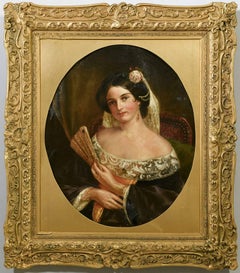 19th Century Tennessee Oil Painting of Portrait by George Dury