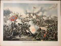 Kurz & Allison Used Chromolithograph Entitled “Assault on Fort Sanders” 1891