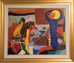 Tadeo Zavaleta, Original Oil Painting on Canvas entitled “Mira Flores”