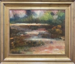 Vintage Beautiful Original Landscape Oil Painting by Scott Addis