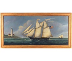 Reginald E. Nickerson Oil Painting Entitled “Nantucket” (Nautical / Marine Scene