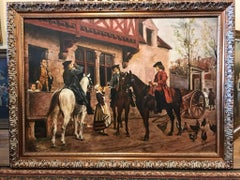 Oil Painting of American Colonialists by John Perulpens