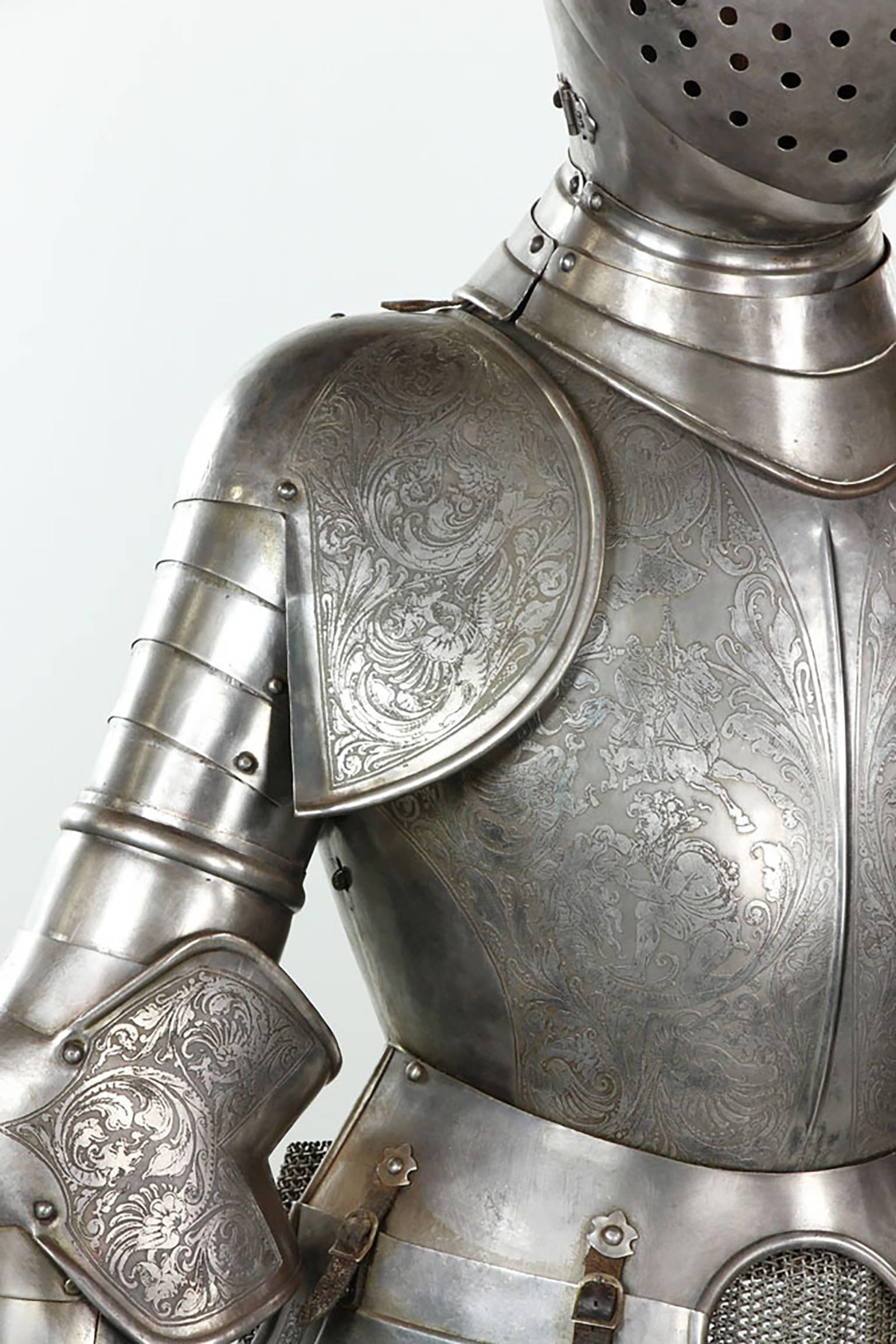 Costume d'armure italien de qualité muséale:: grandeur nature:: style du 16ème siècle:: rare 2