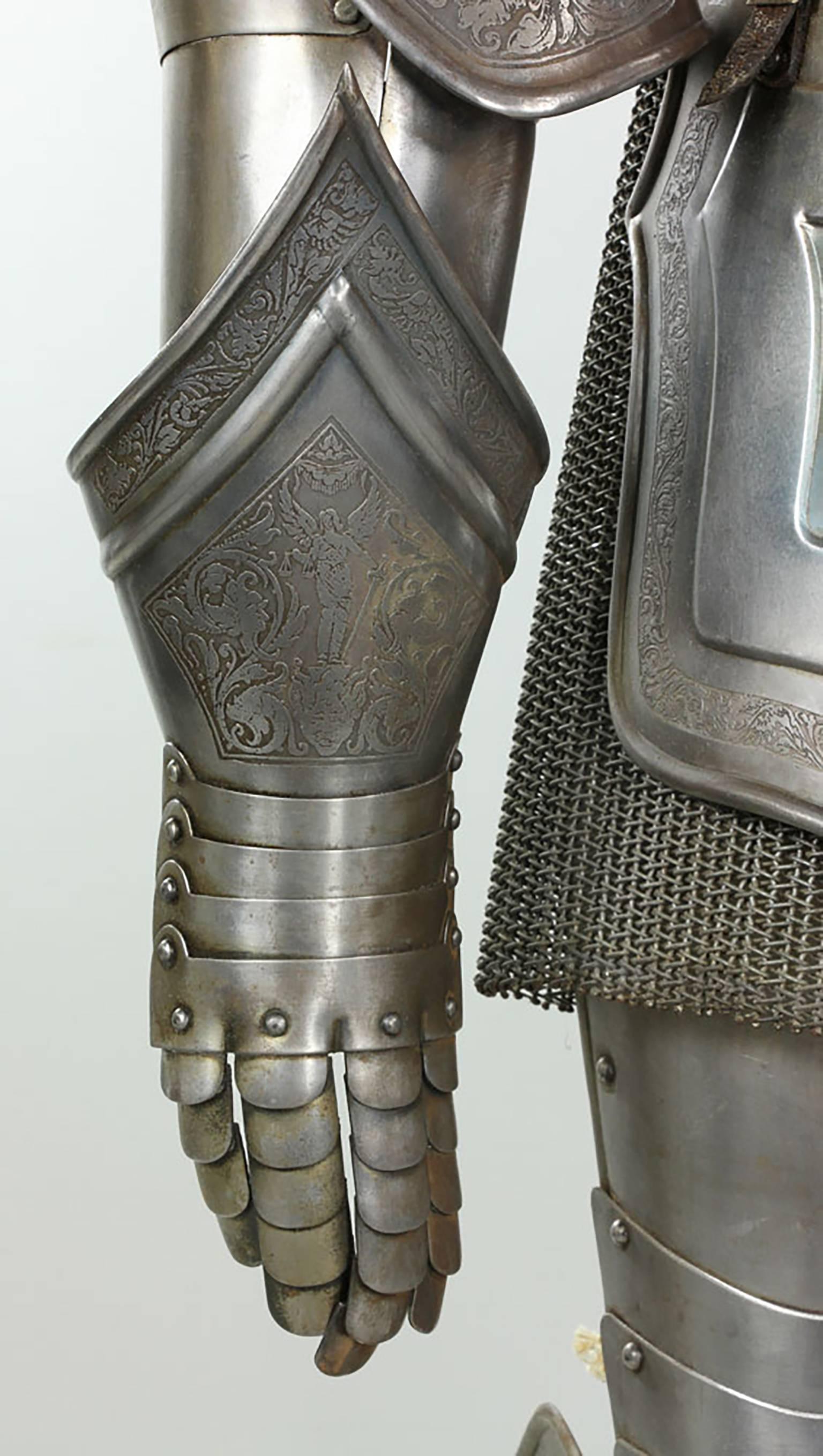 Costume d'armure italien de qualité muséale:: grandeur nature:: style du 16ème siècle:: rare 7