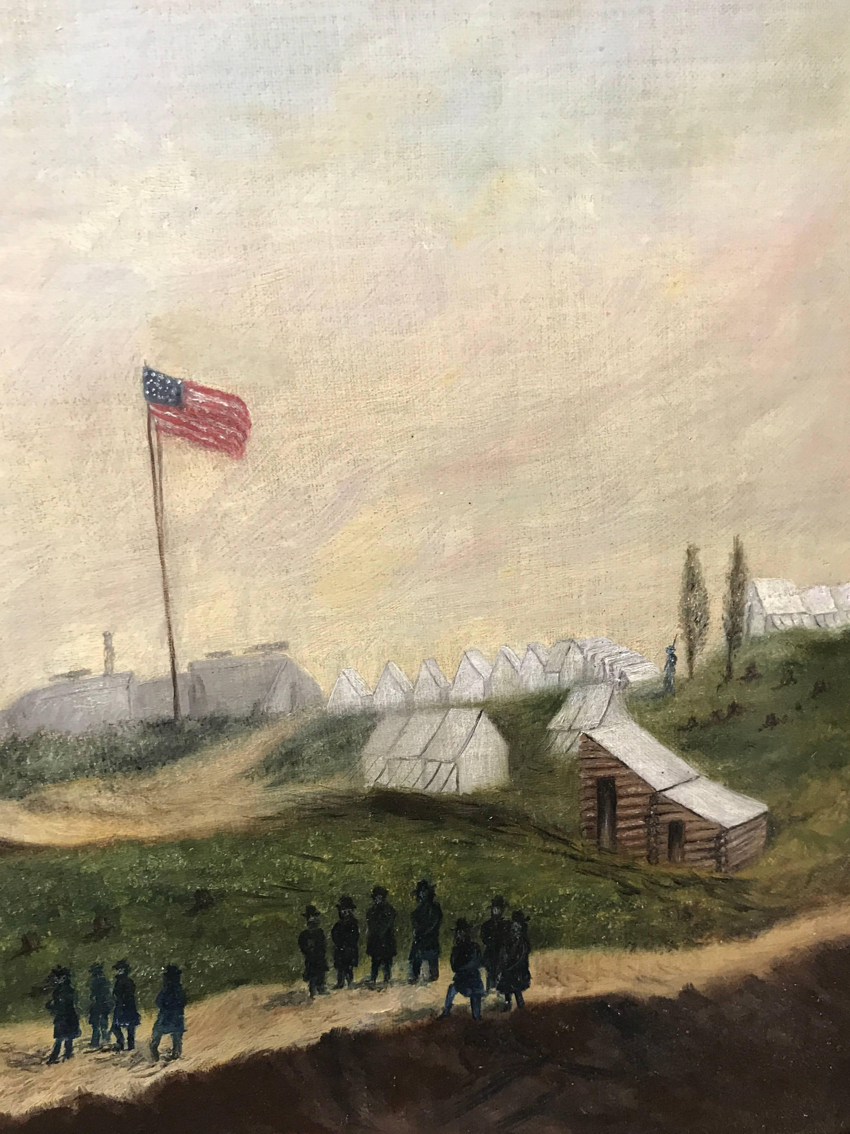 Amazing 19th Century Civil War Oil Painting by James Hope 1