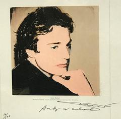 Andy Warhol & Jamie Wyeth Portraits of Each Other Signed Exhibition Promo, 1976