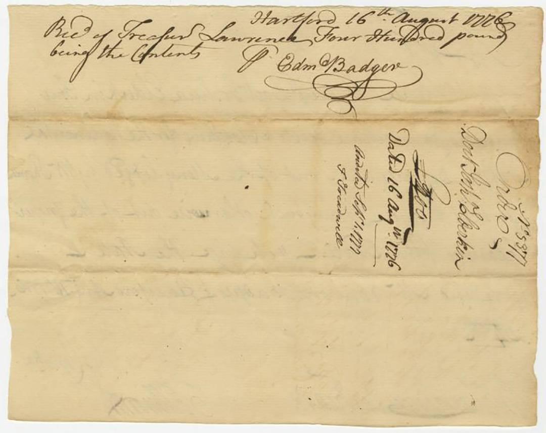 Revolutionary War Document Signed by Oliver Ellsworth  For Sale 1
