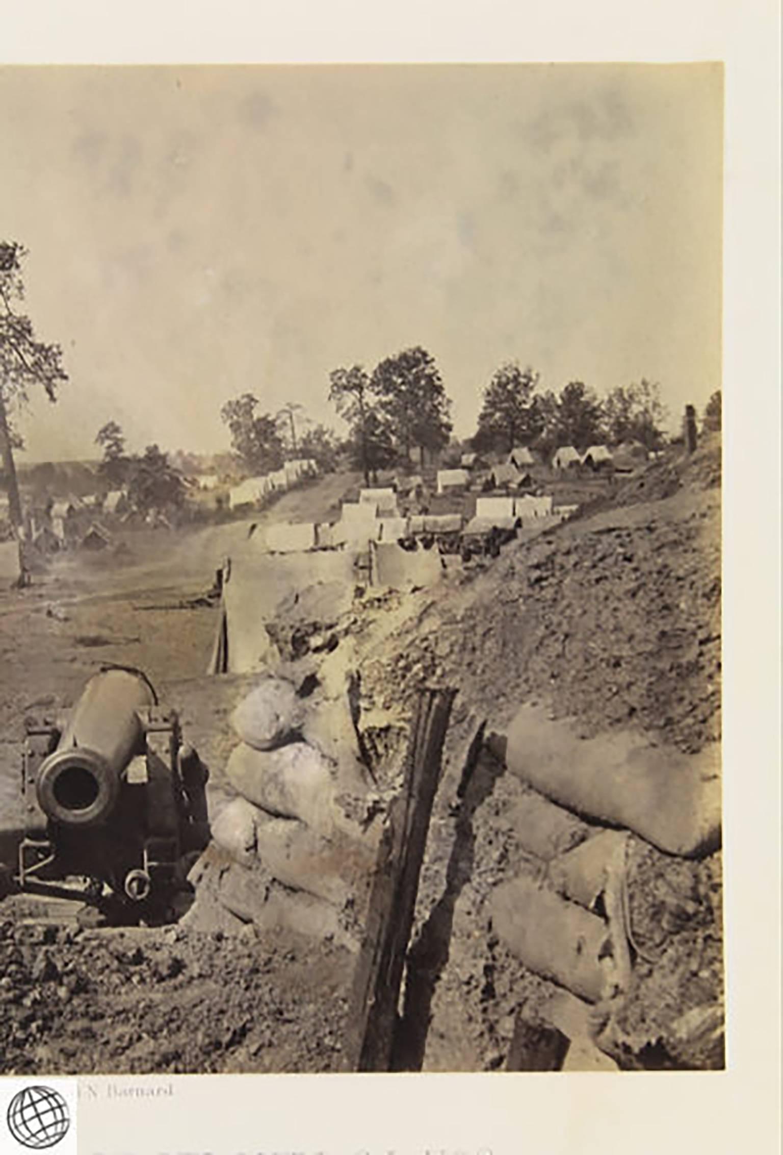 Civil War Albumen Photograph – Rebel Works in Front of Atlanta, No. 3  - Beige Black and White Photograph by George N. Barnard