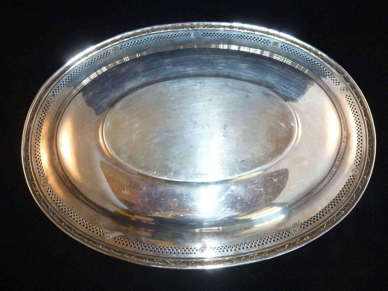 VINTAGE WALLACE STERLING SILVER PLATTER TRAY For Sale 1