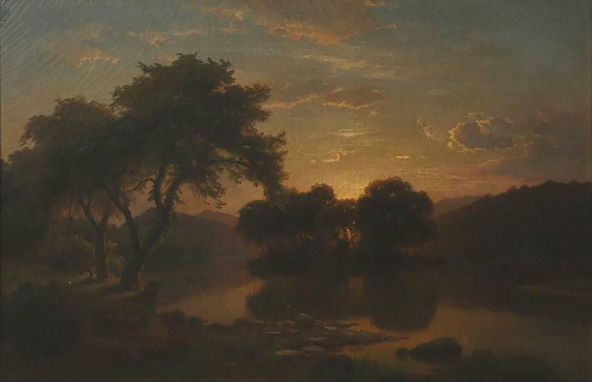 Paul Weber Original-Ölgemälde aus dem 19. Jahrhundert – Painting von Unknown