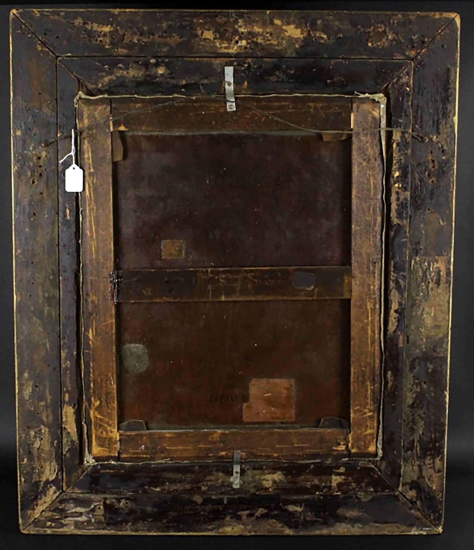 Antique Oil Painting by French Artist Louis Hippolyte Mouchot 2