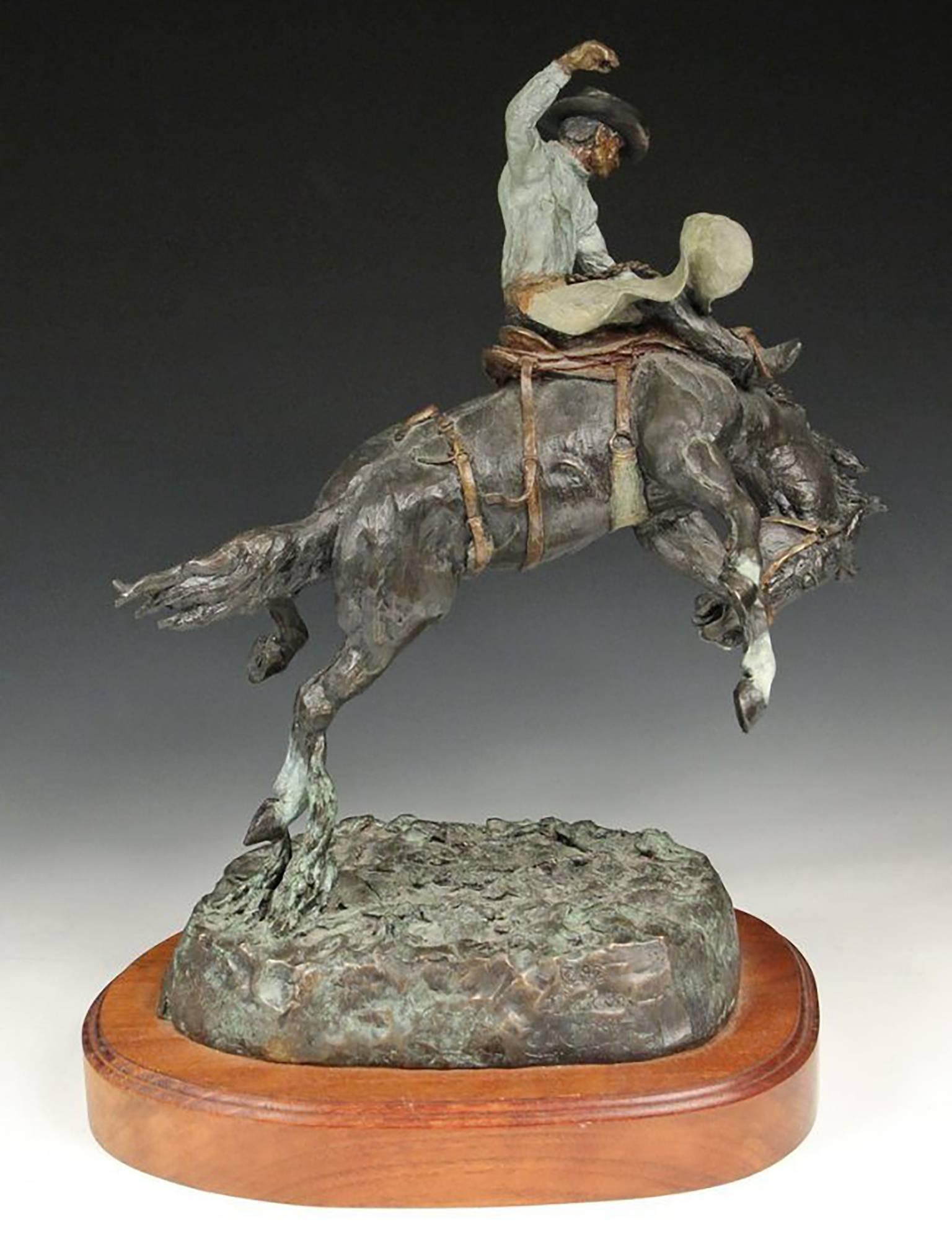 A Large Jay Contway Original Sculpture “Saddle Bronc” 1