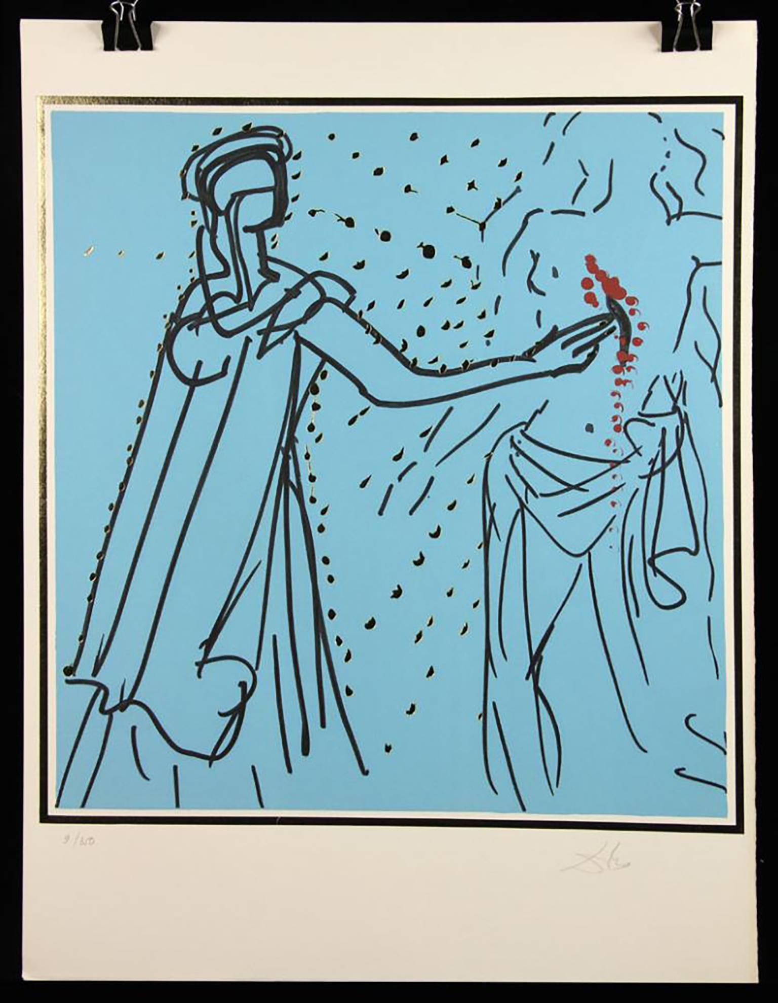 Signed Original Salvador Dali Lithograph of “Thomas” From the Twelve Apostles Se - Print by Salvador Dalí