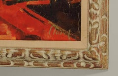 Historic Oil Painting by Antoni Clavé Sanmartin Entitled “Village Scene”