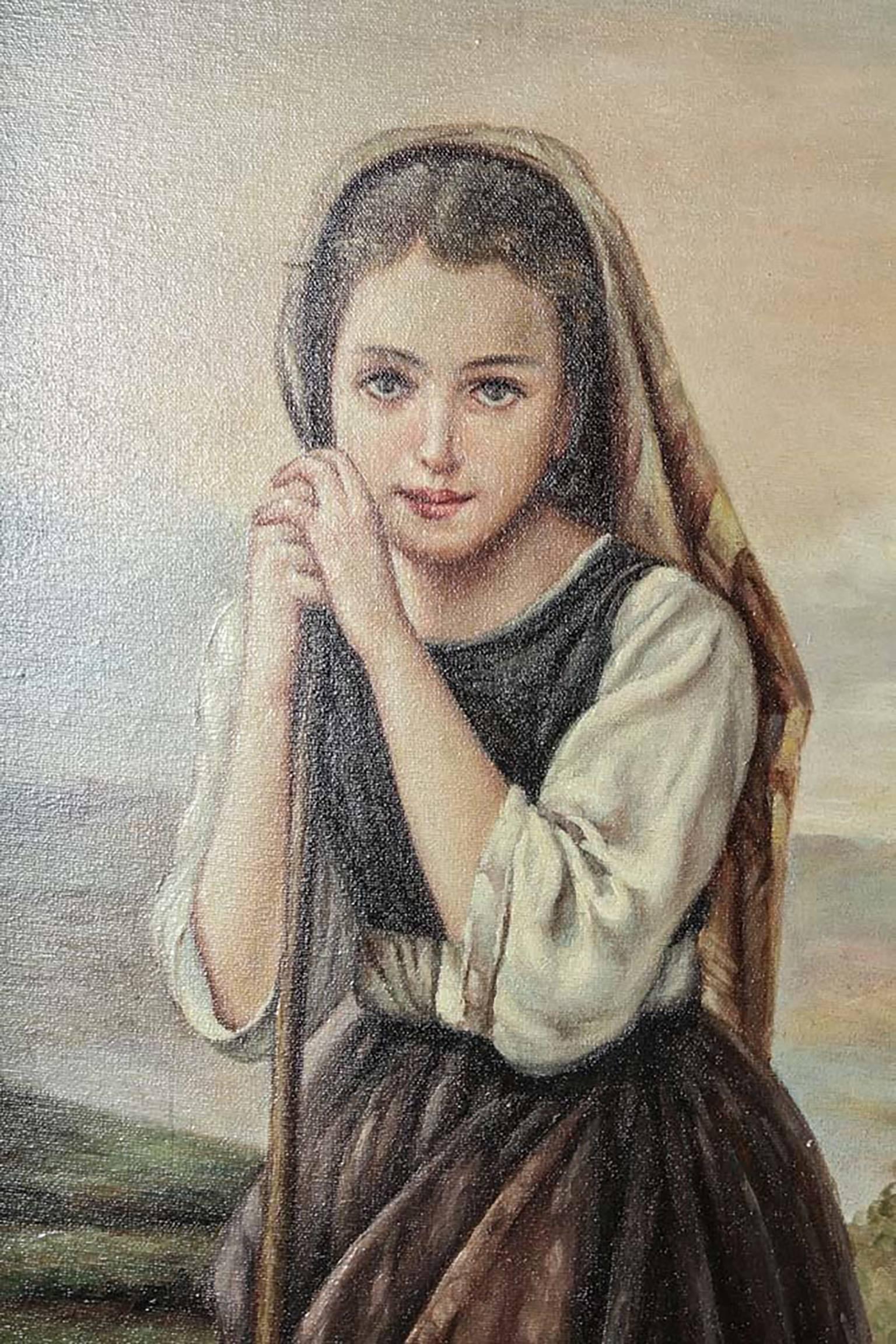 Large Oil Painting in the Manner of Bouguereau Style 7