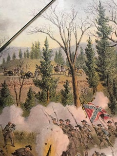 Kurz & Allison Antique Chromolithograph Entitled “Battle of Stone’s River" 1891