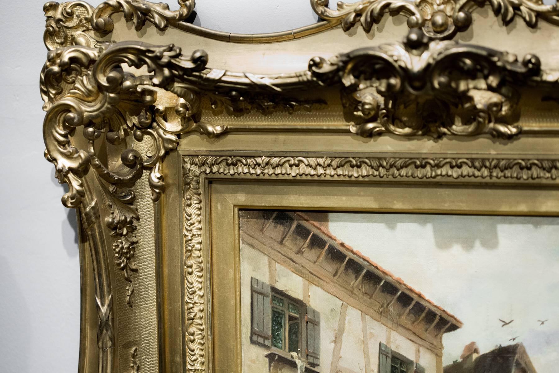 Fantastic 19th Century Picardet Original Oil Painting 6