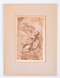 Nicola Grassi Pen & Wash Drawing Entitled “Angel”