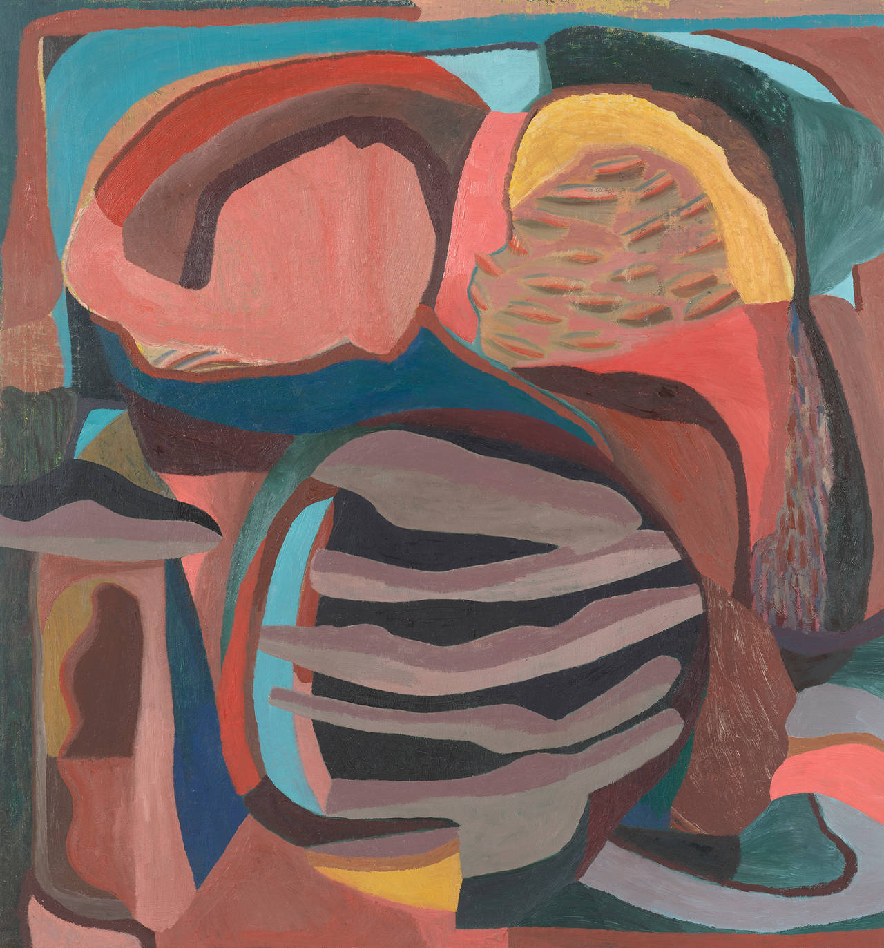Lucy Mink Abstract Painting - Home Recipe