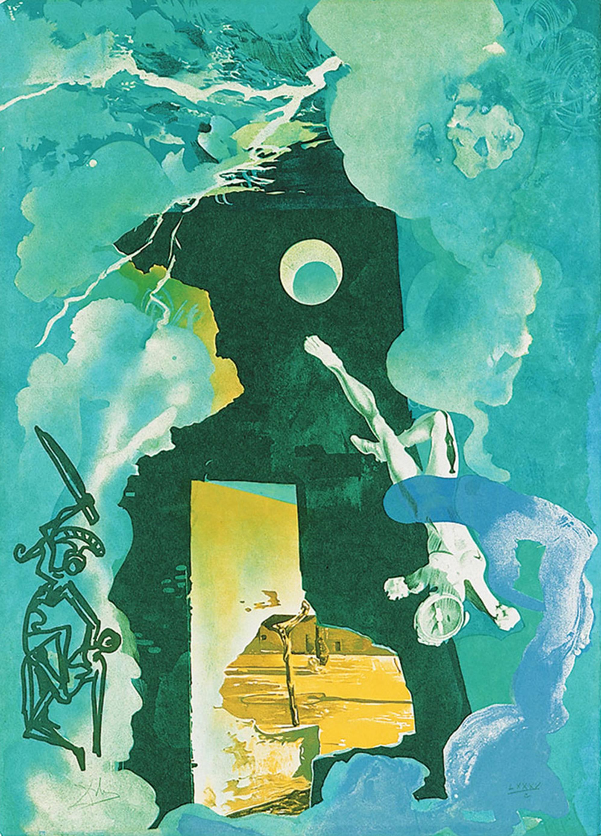 Salvador Dalí Print – The Eternity of Love from the Trilogy of Love Portfolio
