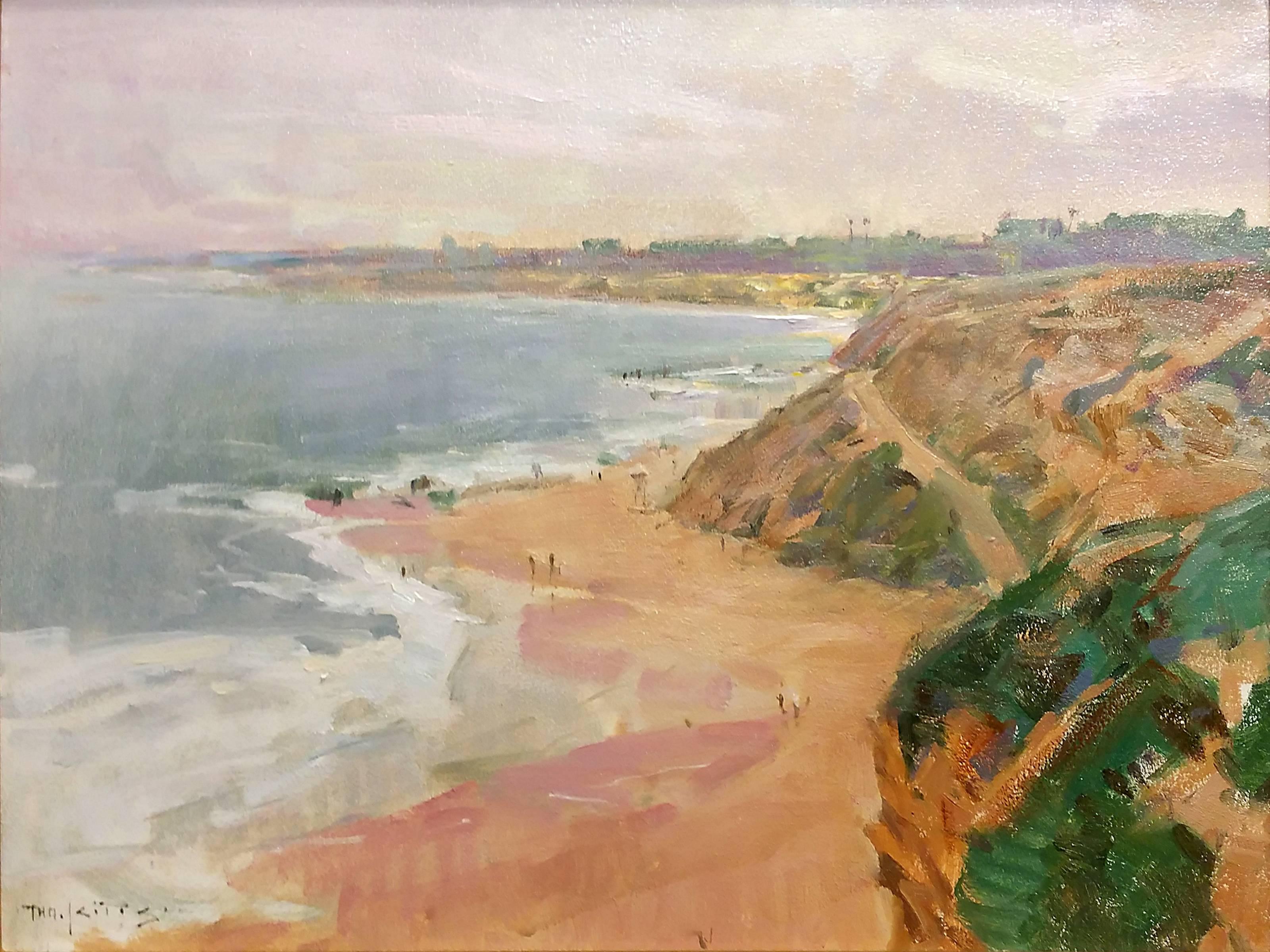 Thomas Jefferson Kitts Landscape Painting - Distant Light, Crystal Cove