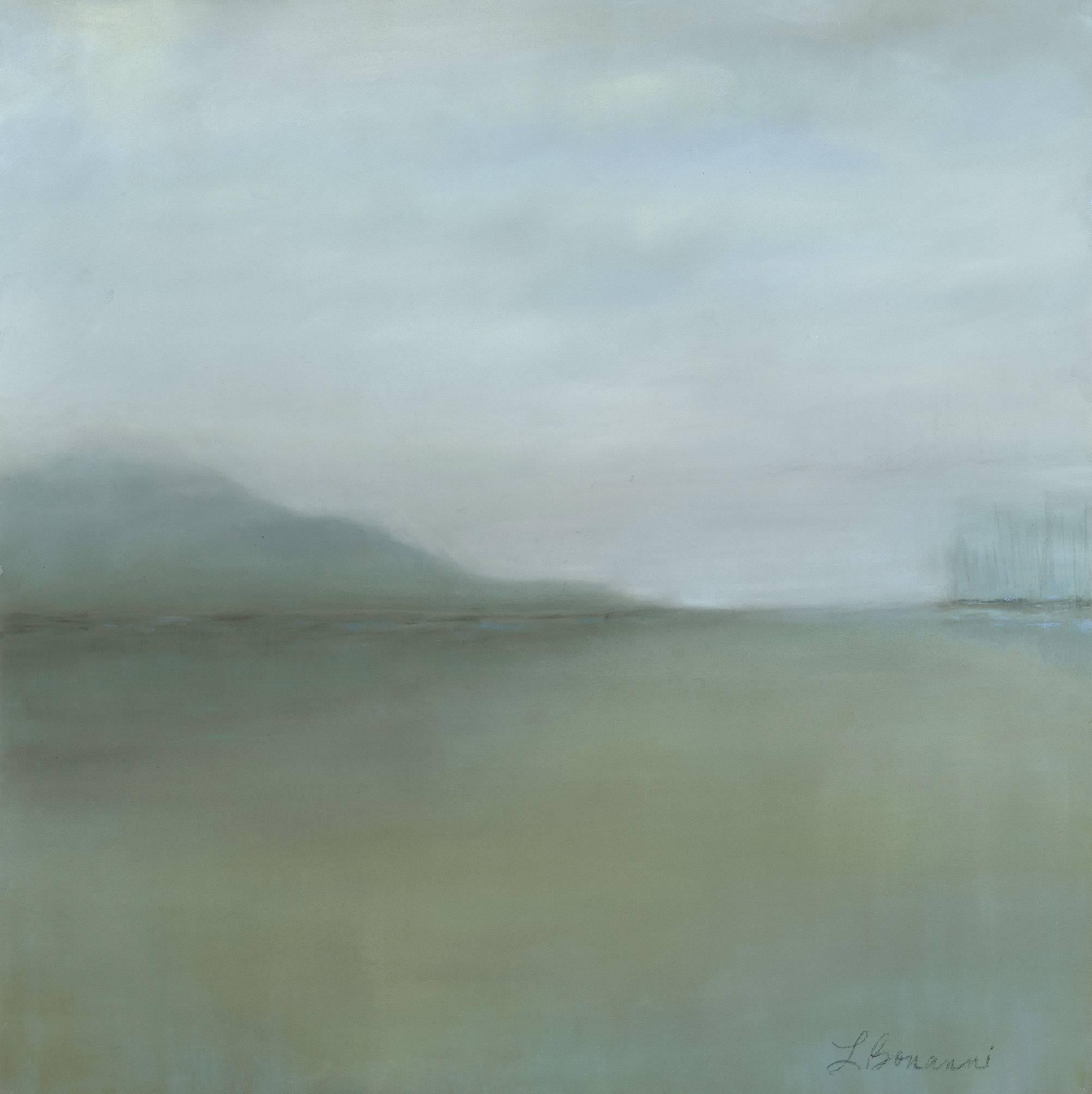 Lesli Bonanni Abstract Painting - Sojourn Mist