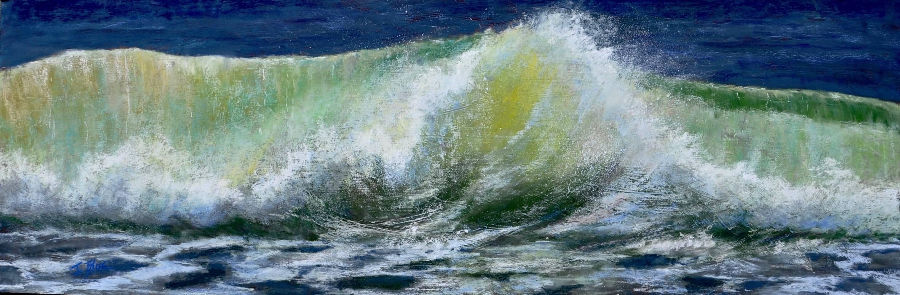 Jacquelyn Blue Landscape Painting - Wave Action