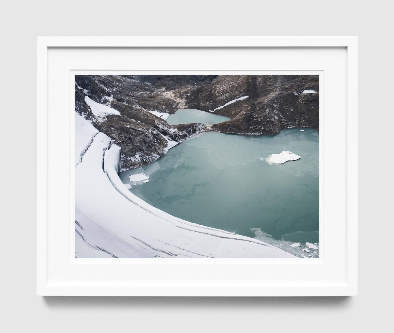 Sean Du Landscape Photograph - Glacial Lake, Mount Jimmy Simpson, Alberta, Canada