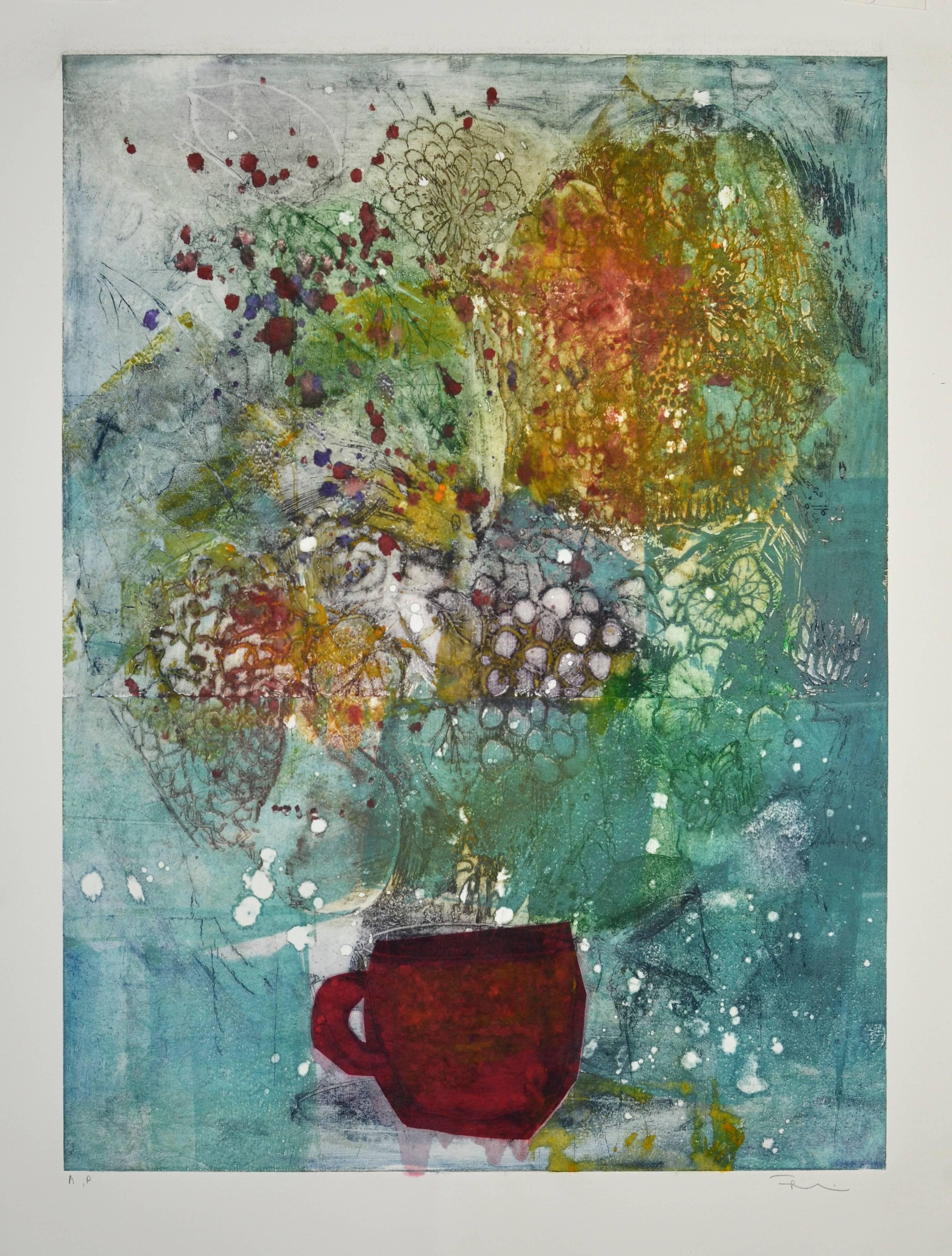 Fumiko Toda Still-Life Print - Red Mug Cup
