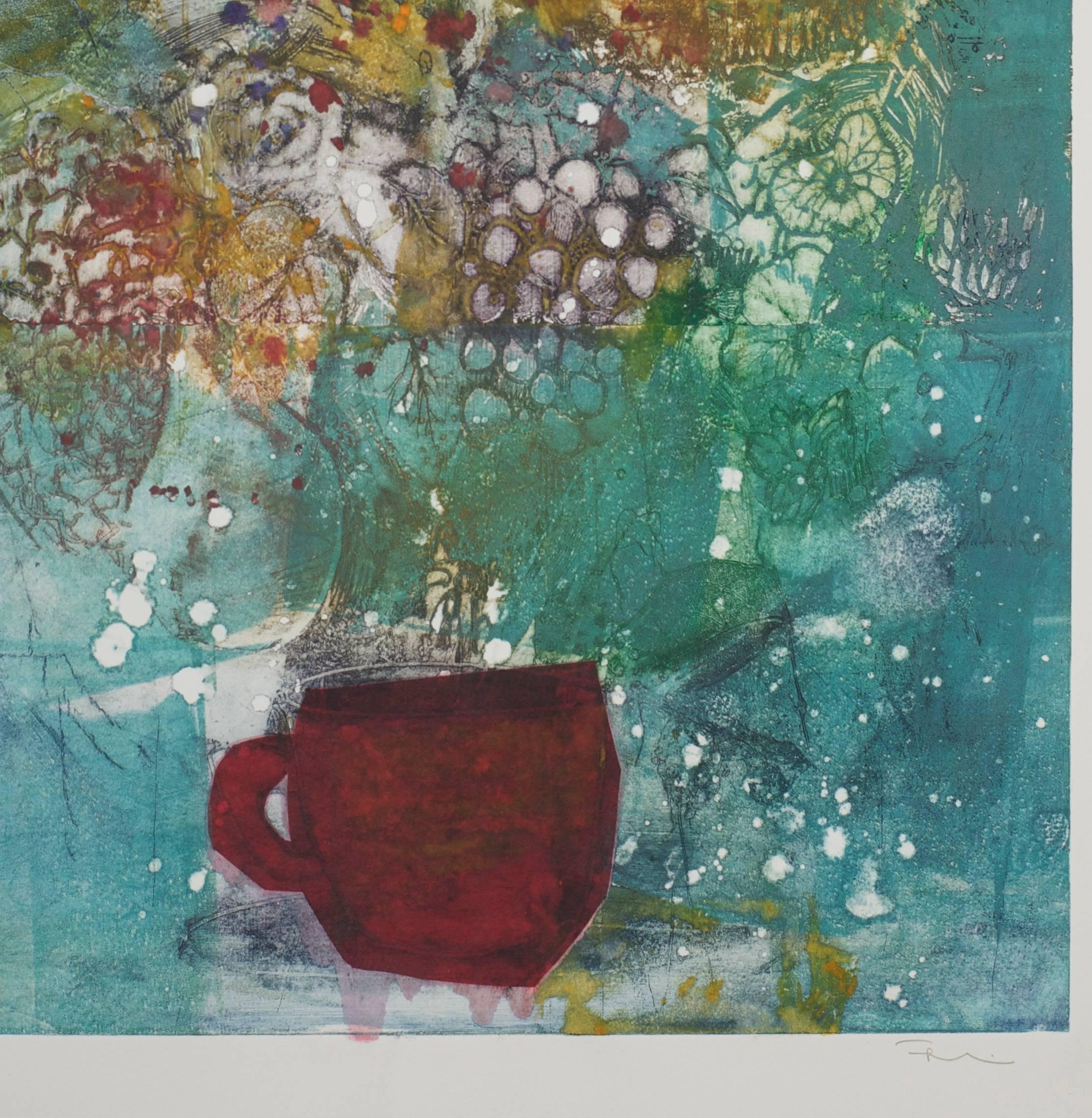 Red Mug Cup - Print by Fumiko Toda