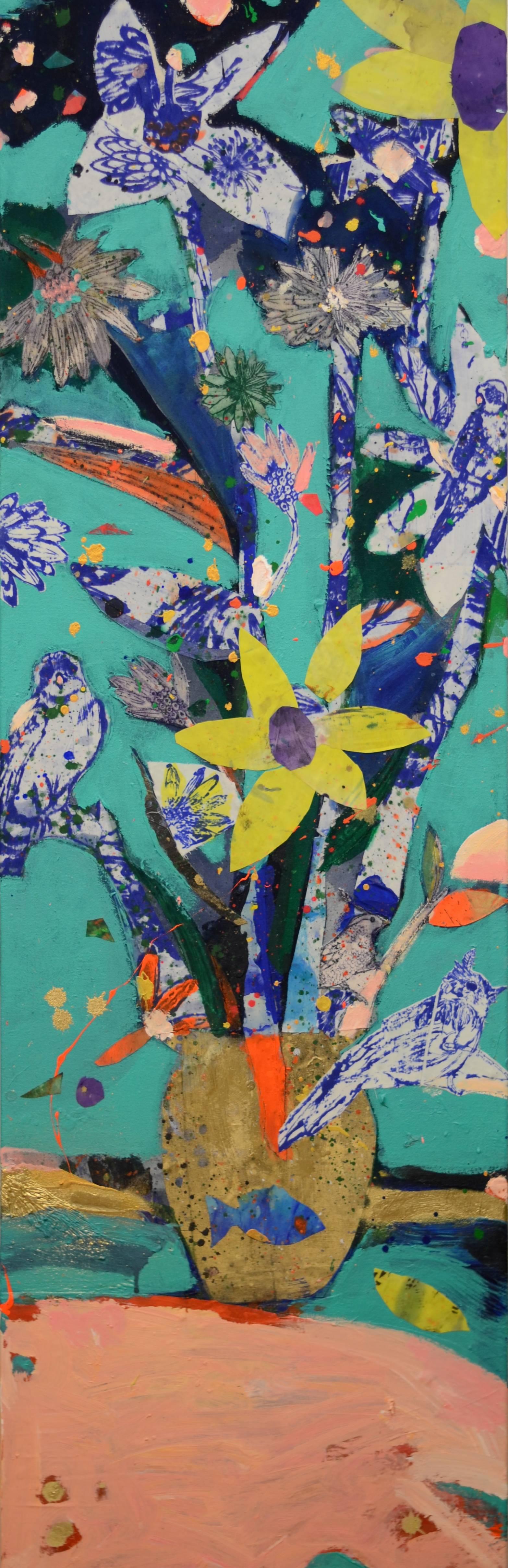 Fumiko Toda Interior Painting - Flowers in a vase(Yellow)