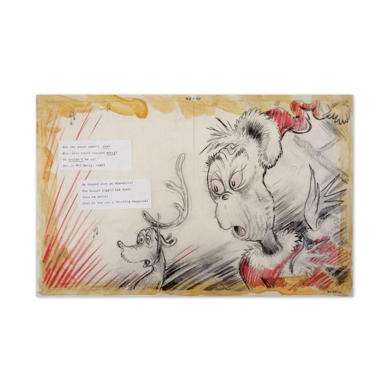 (after) Dr. Seuss (Theodore Geisel) Print - Dr. Seuss, This Sound Sounded Merry!