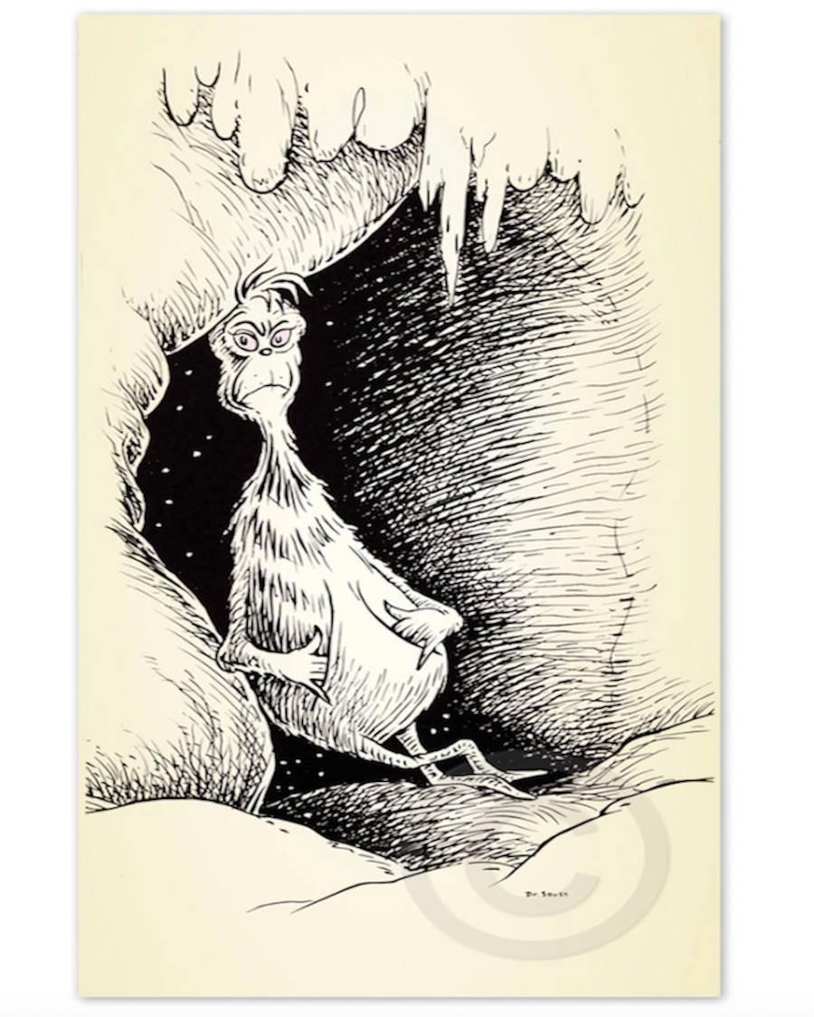 (after) Dr. Seuss (Theodore Geisel) Animal Print – Seuss, Grinch auf dem Berg Crumpit