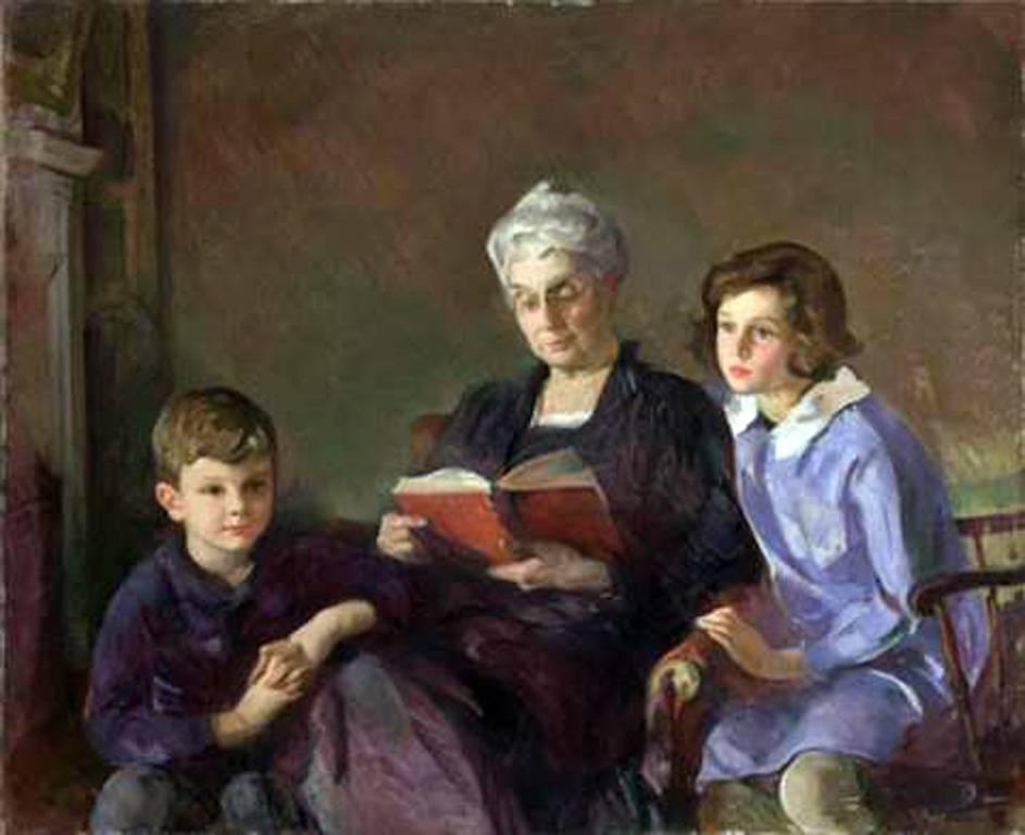 Figurative Painting Alice Kent Stoddard - Histoire à dormir debout