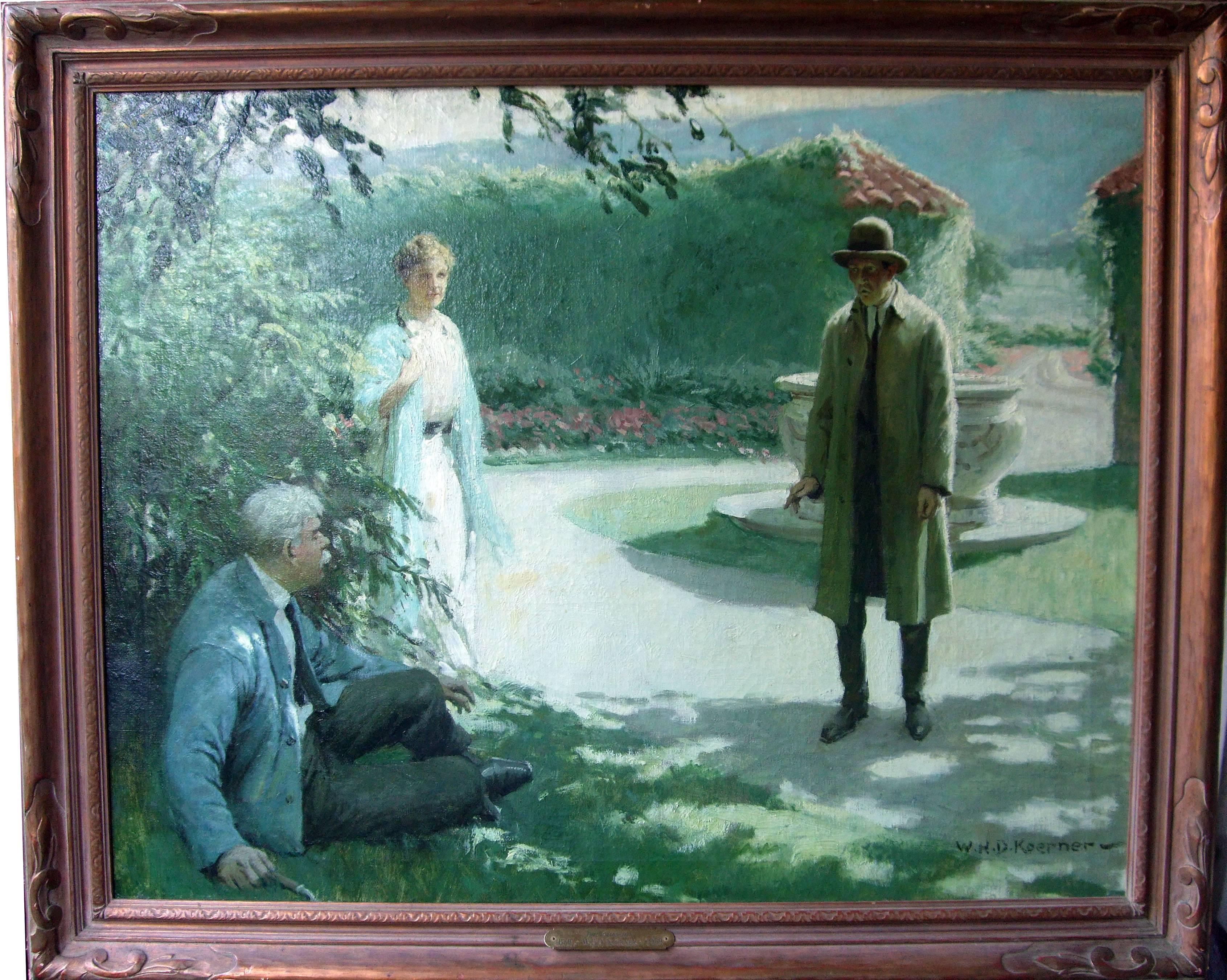 The Dispensation - Gray Figurative Painting by William Henry Dethlef Koerner