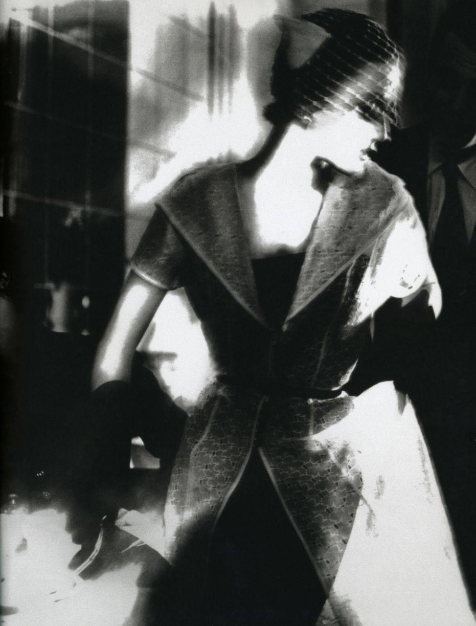 Lillian Bassman Black and White Photograph - Mary Jane Russell, Le Pavillion, New York. Harpers Bazaar