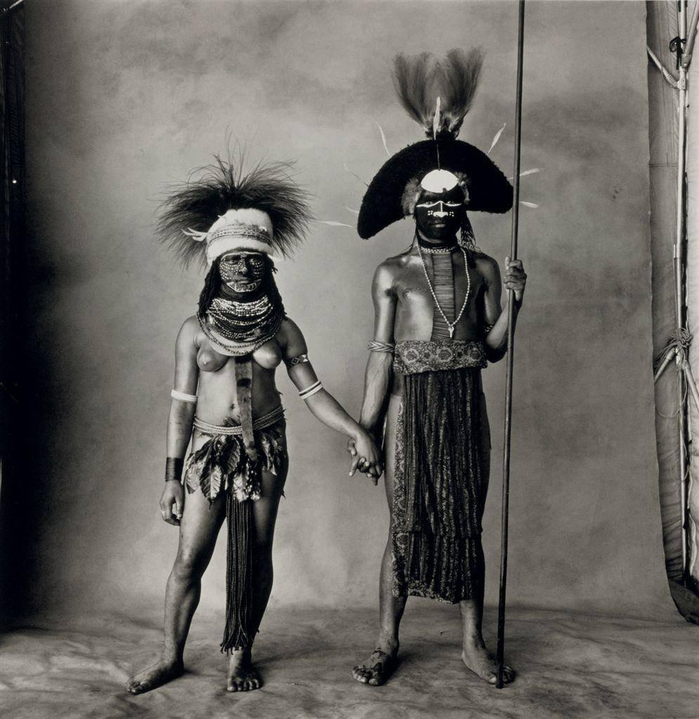 Irving Penn Nude Photograph - Young Enga Couple (New Guinea)