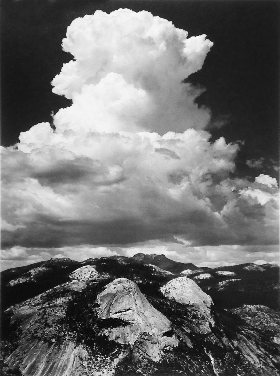Ansel Adams Landscape Photograph - Thunderhead from Glacier Point, Yosemite National Park, California