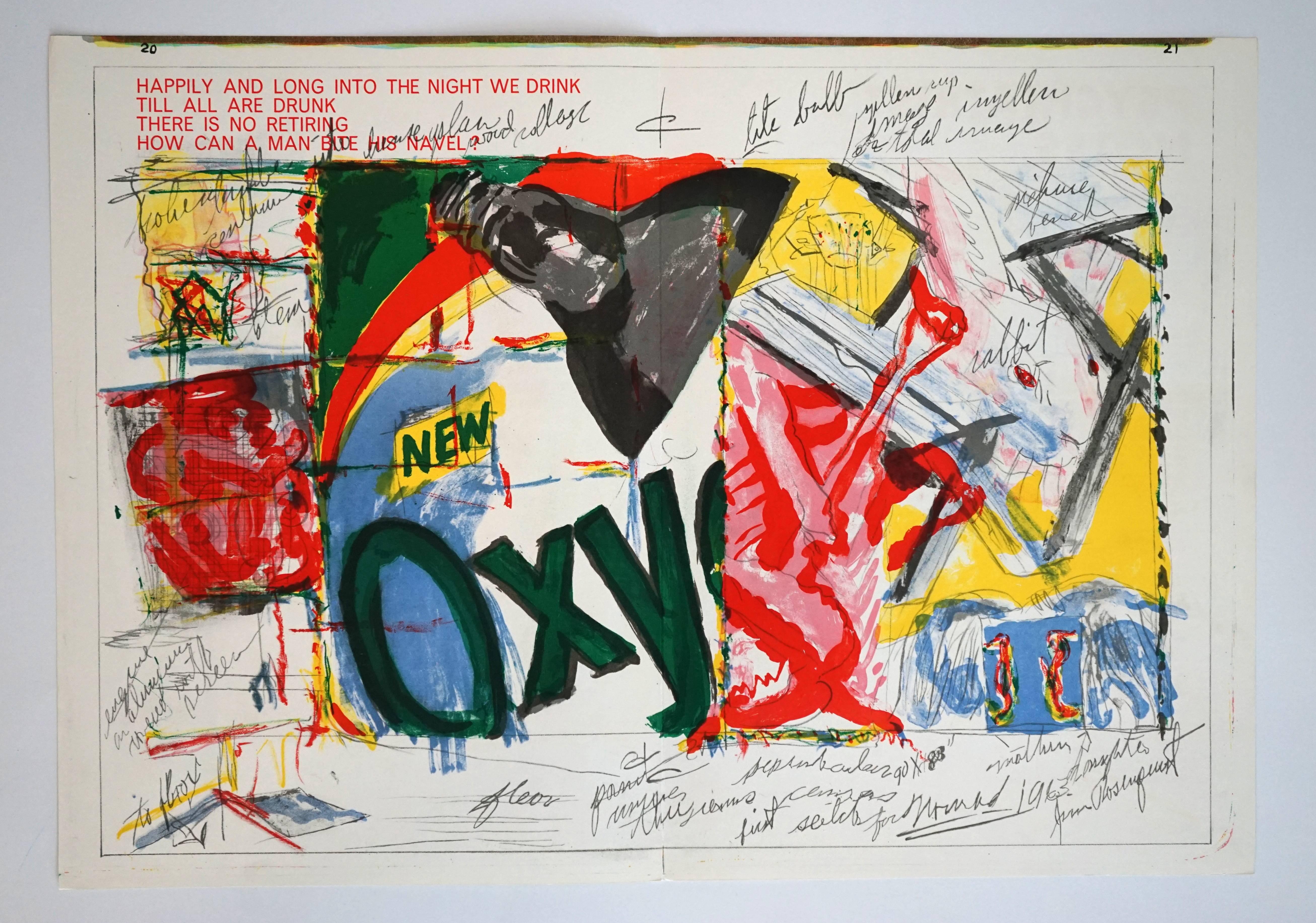 James Rosenquist Abstract Print - Oxy, from One Cent Life